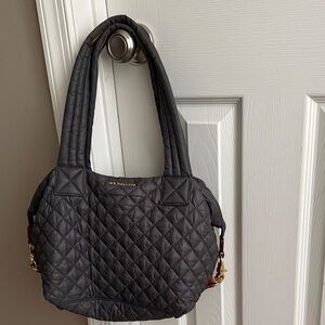 MZ Wallace Charcoal Quilted Shoulder Bag